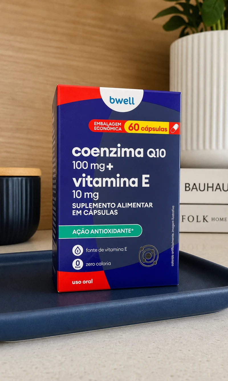 Bwell Bwell Coenzima Q10 100mg + Vitamina E 10mg 60 Cápsulas
