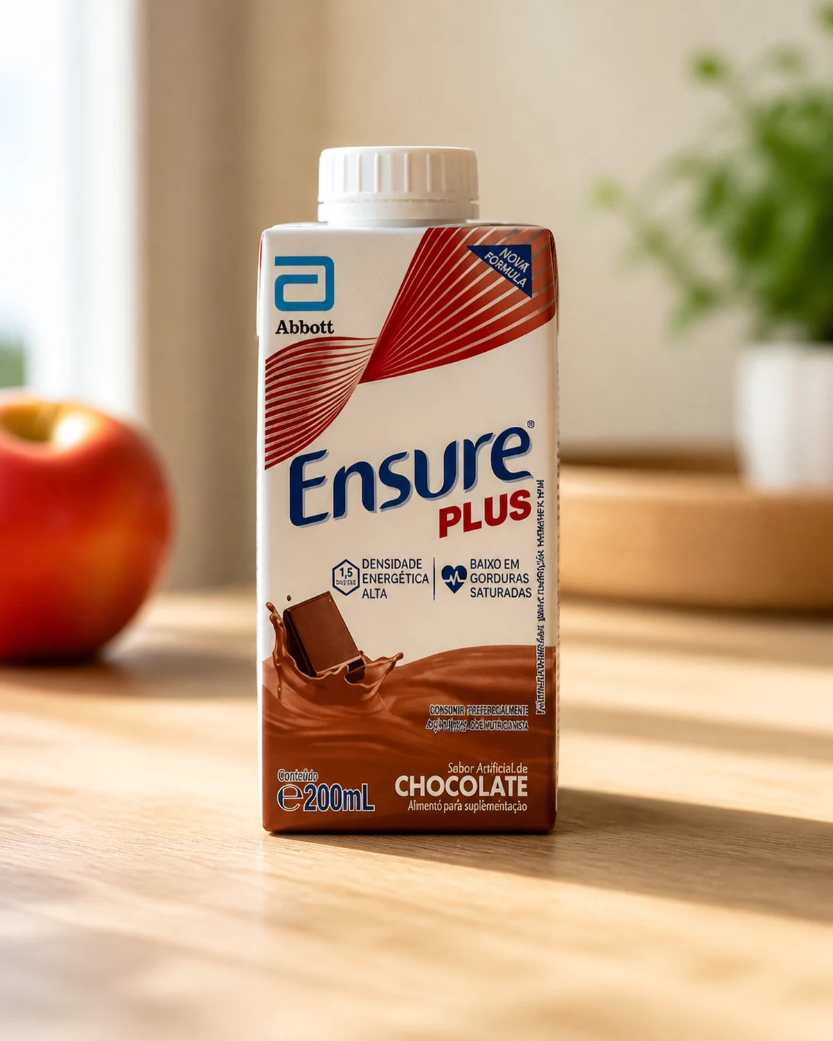 Ensure Plus bebida nutricional pronta 200 ml, kit com 12 unidades