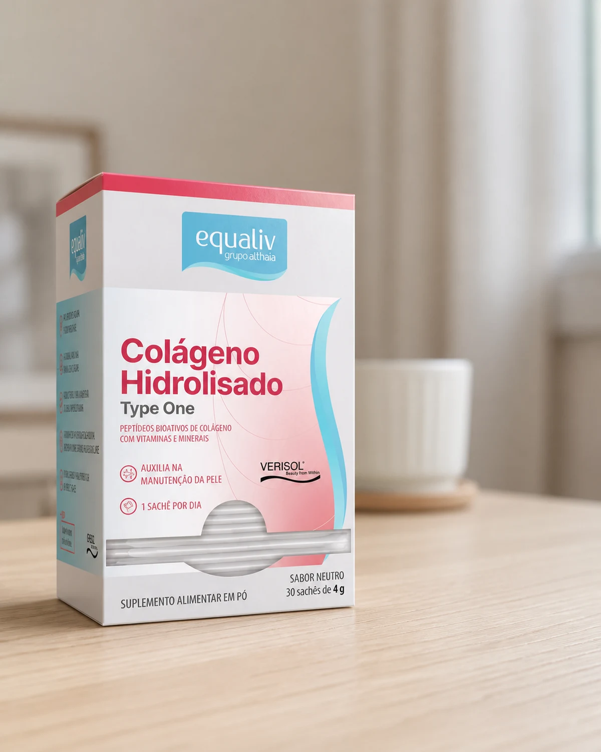 Equaliv Colágeno Hidrolisado Type One Verisol, caixa com 30 sachês