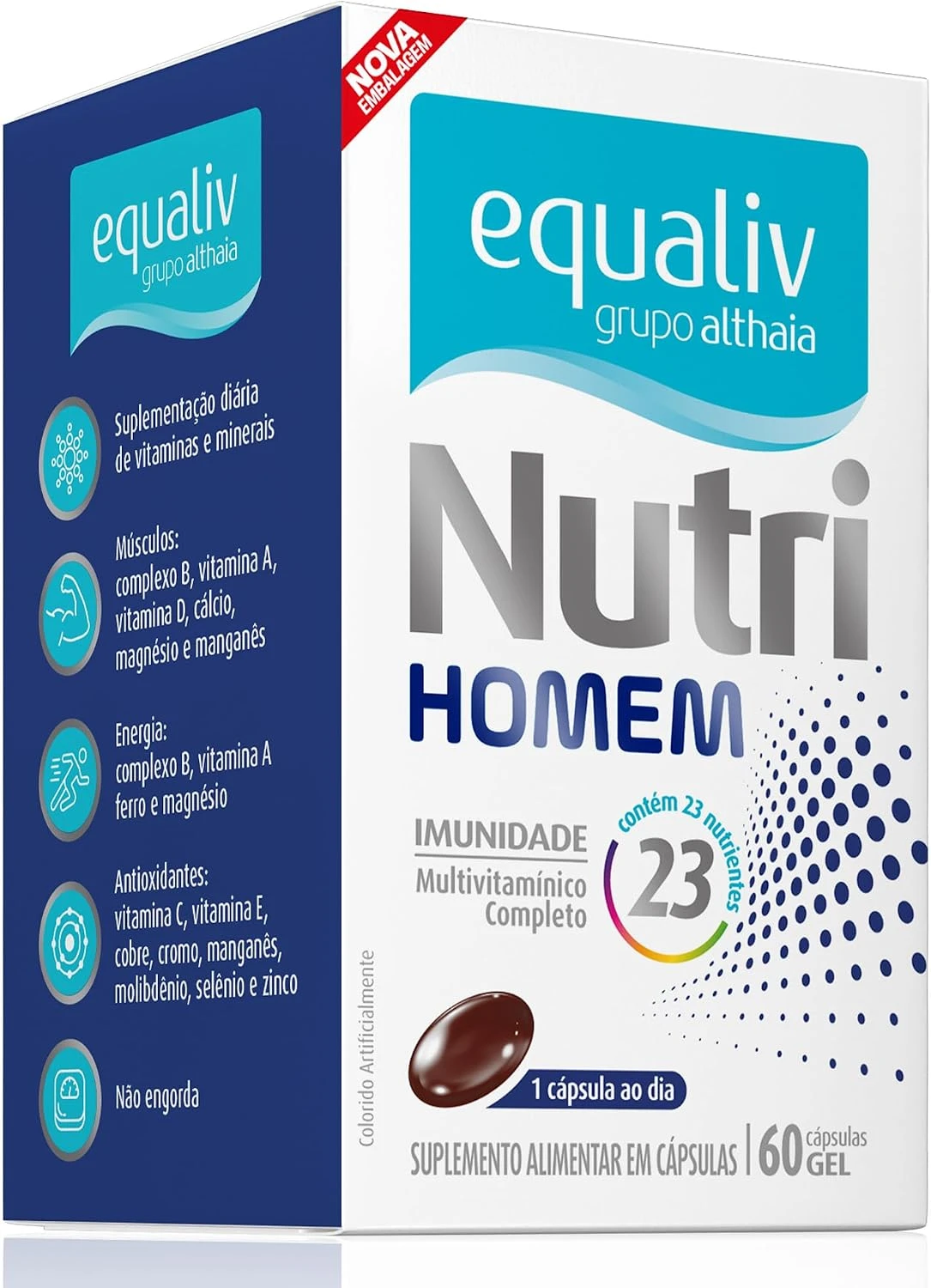 Equaliv Nutri Homem, caixa com 60 cápsulas gel