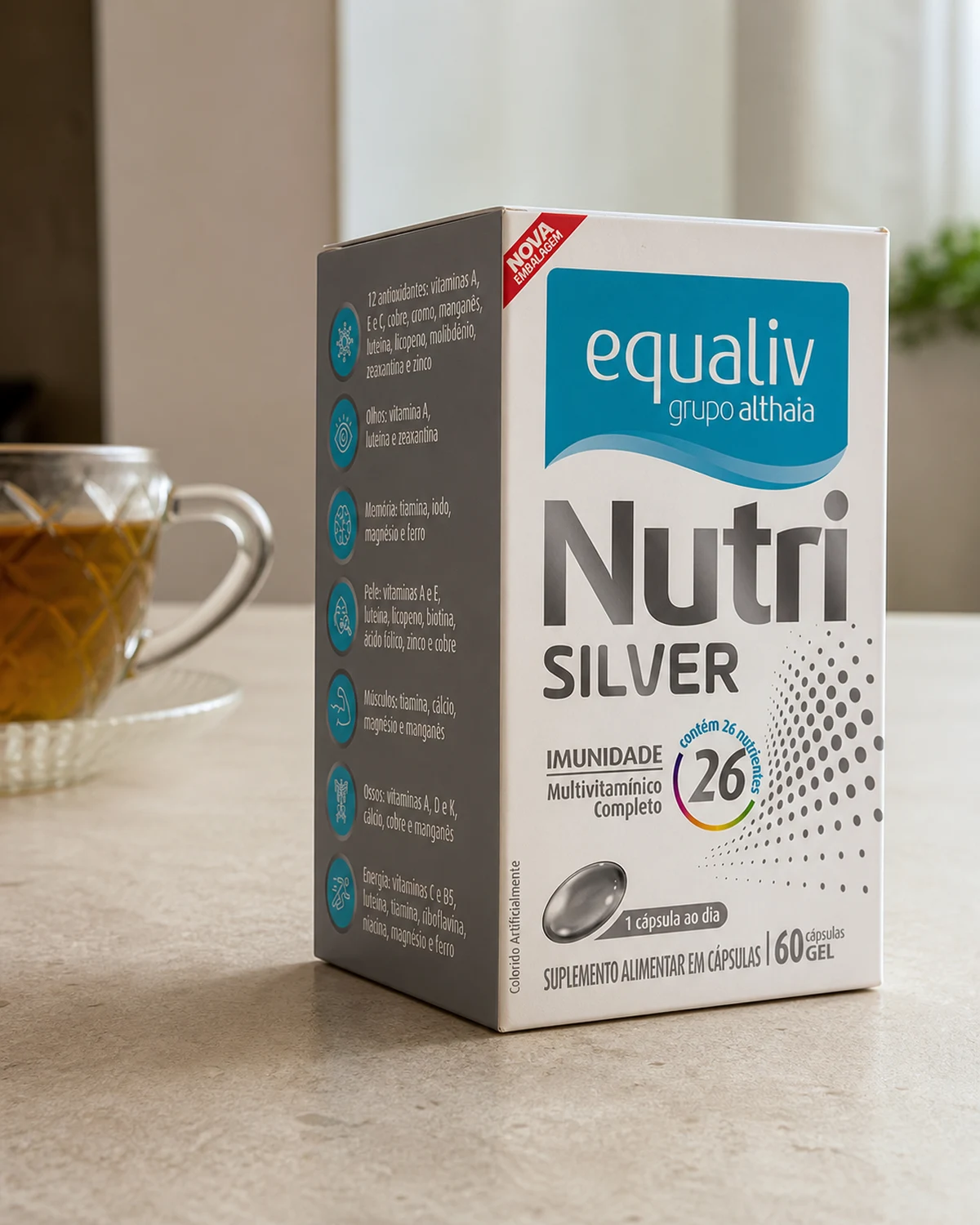 Equaliv Nutri Silver, caixa com 60 cápsulas gel