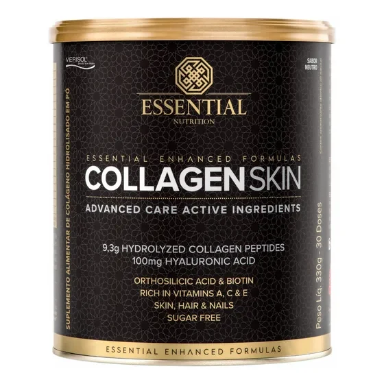 Essential Nutrition Collagen Skin sabor neutro, lata com 300 g