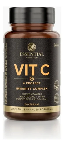 Essential Nutrition Vit C 4 Protect, frasco com 120 cápsulas