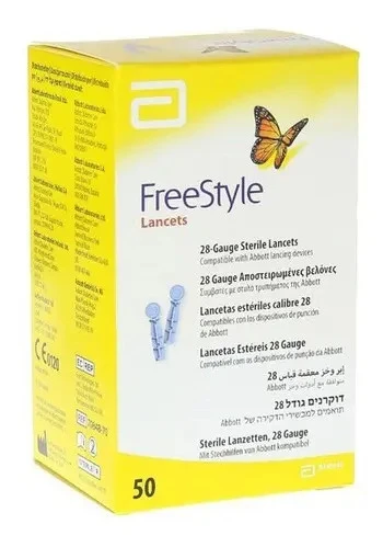FreeStyle Lancets Abbott, caixa com 50 lancetas