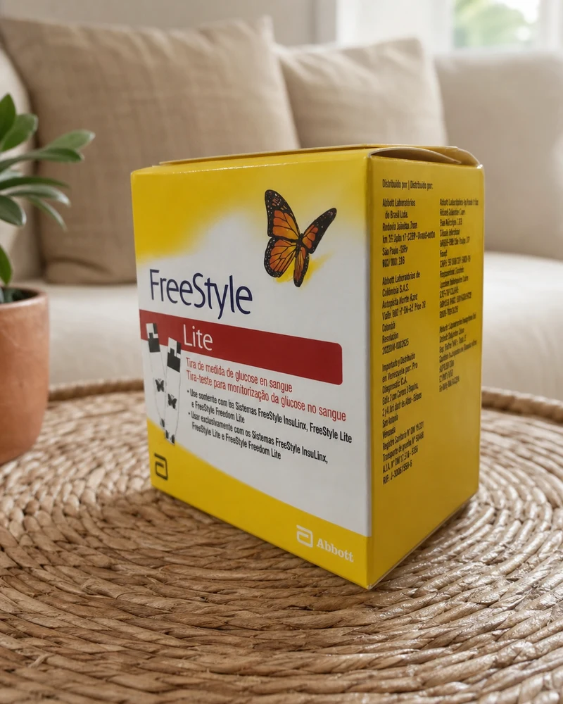 FreeStyle Lite tiras de teste de glicose, caixa com 50 unidades