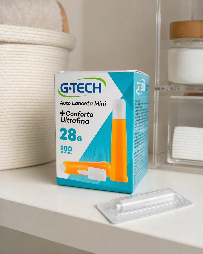 G-Tech G-Tech Auto Lanceta Mini 28G Caixa com 100 unidades