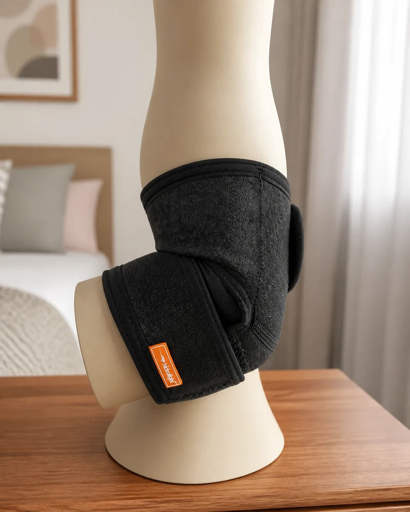 Cotoveleira ajustável preta Hidrolight OR43 em neoprene
