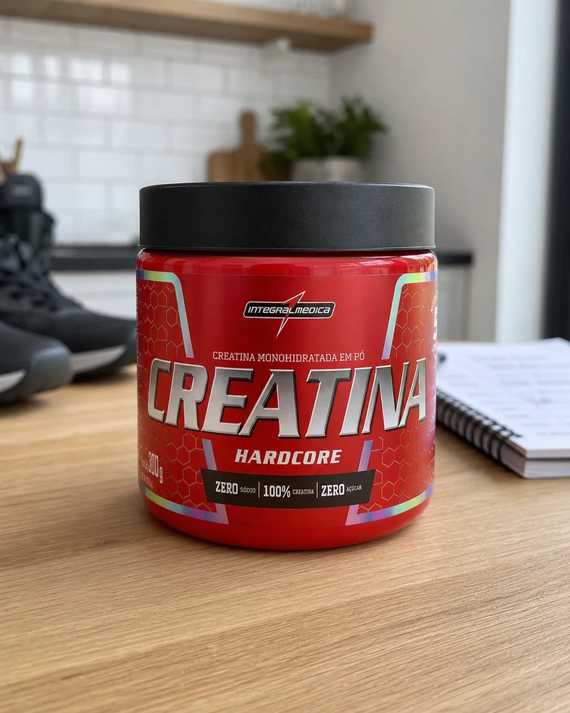 Integralmédica Creatina Hardcore 100% pura monohidratada, pote de 300 g