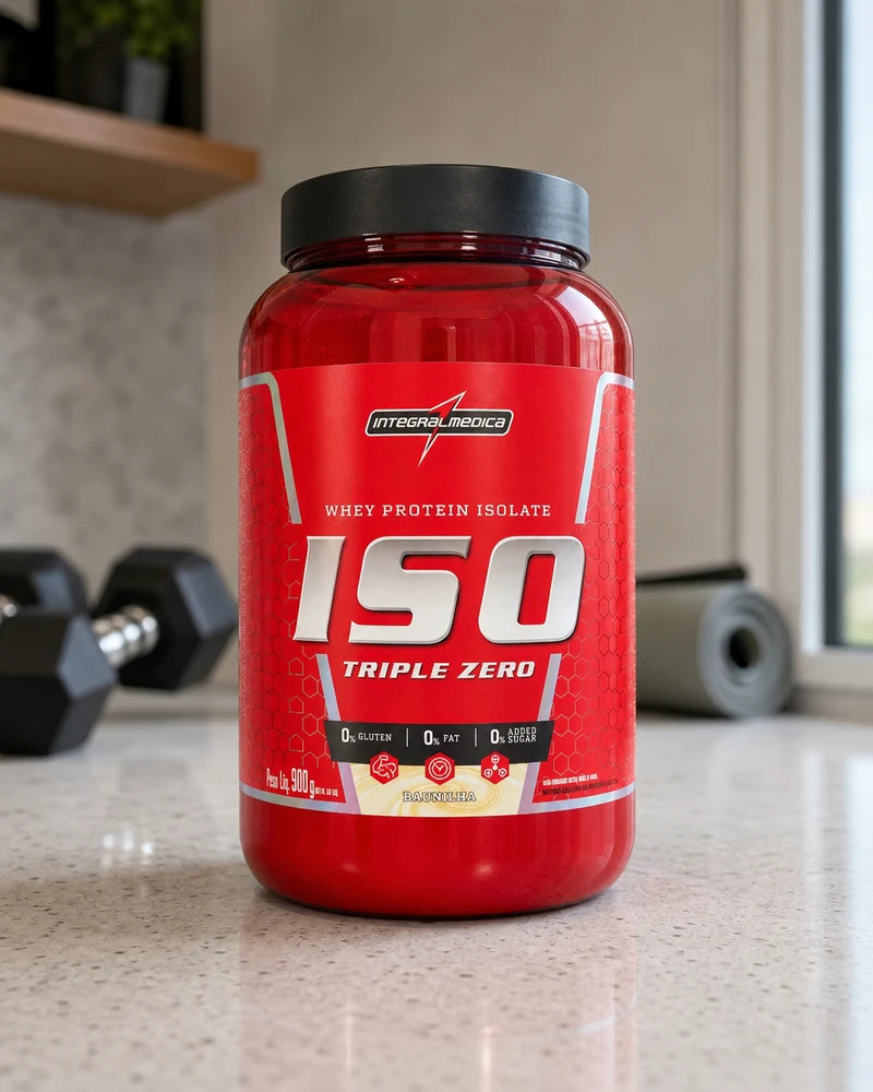 Integralmédica Iso Triple Zero whey protein isolado, pote de 900 g