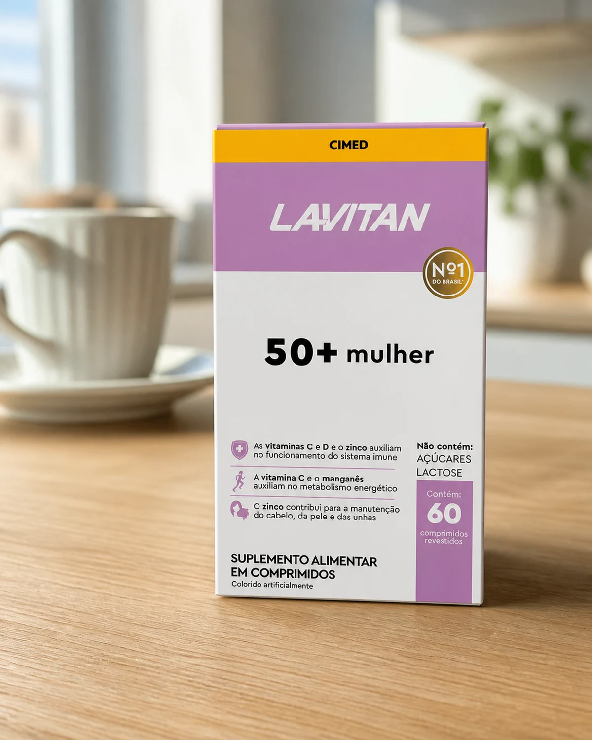 Lavitan 50+ Mulher, caixa com 60 comprimidos revestidos