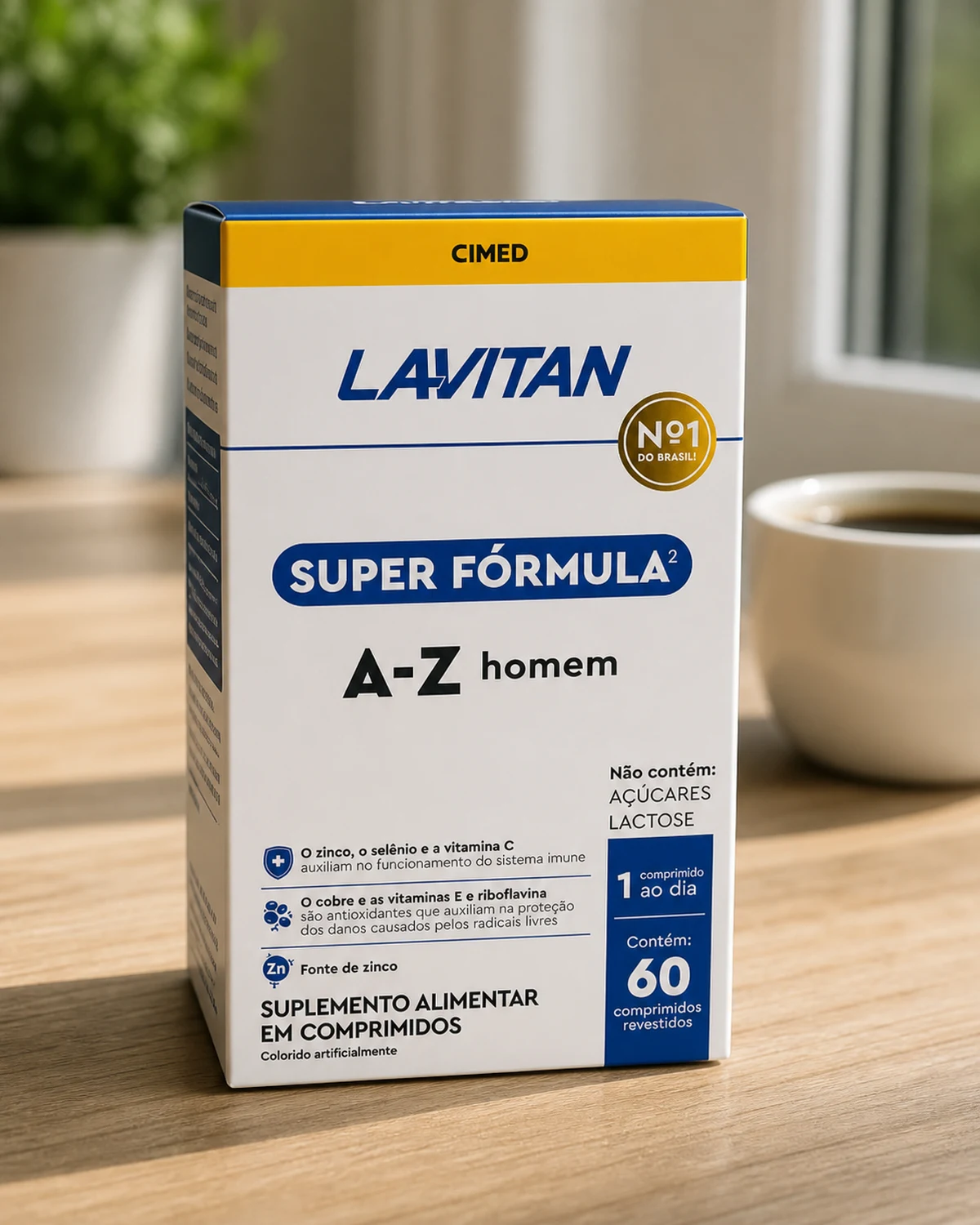Lavitan Super Fórmula A-Z Homem, embalagem com 60 comprimidos