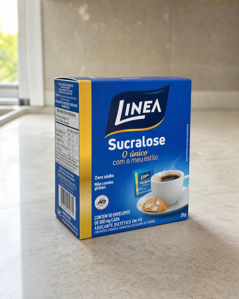 Linea Linea Adoçante em Pó Sucralose Sachês 50 unidades