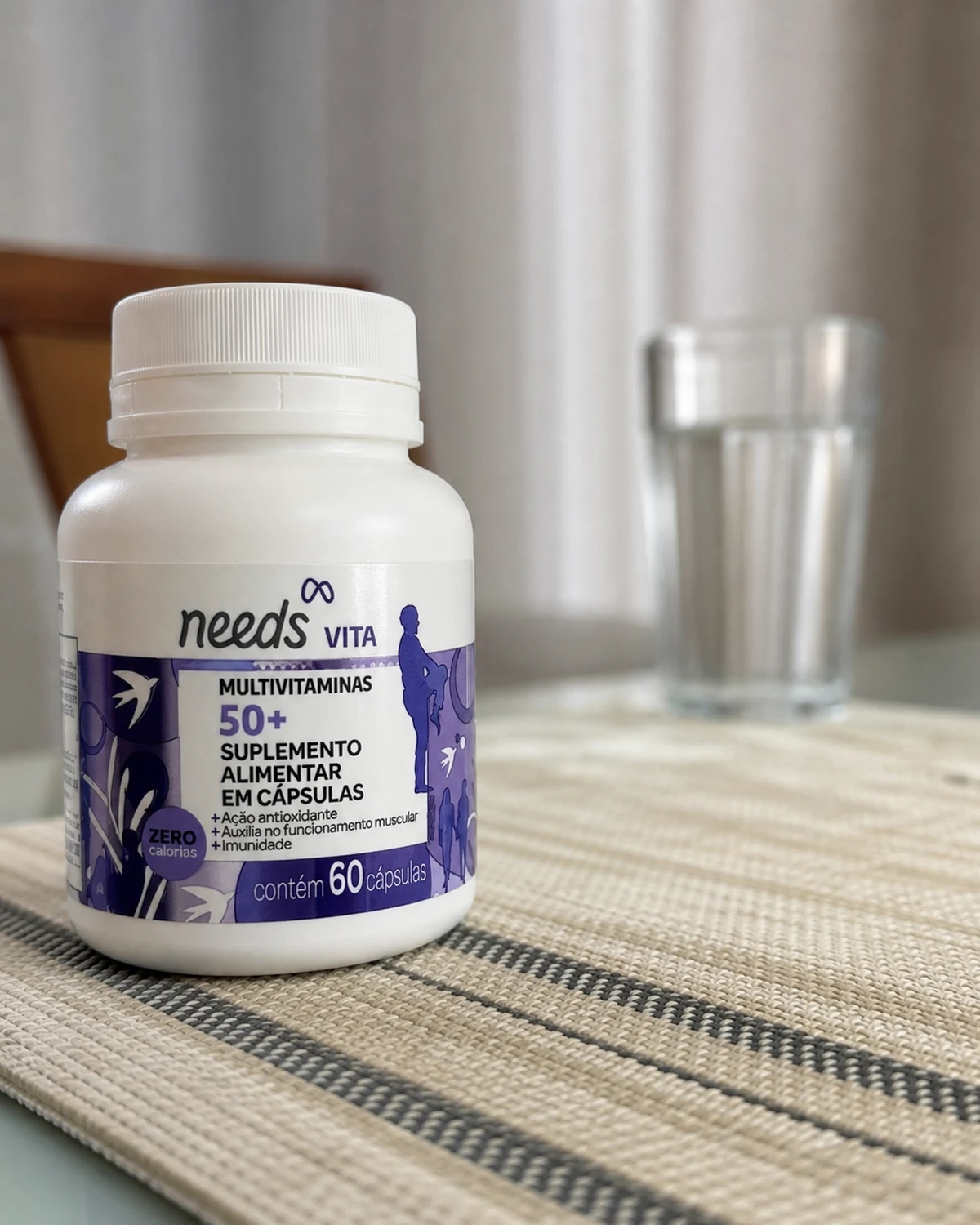 Needs Vita Senior multivitamínico 50+ com 60 cápsulas