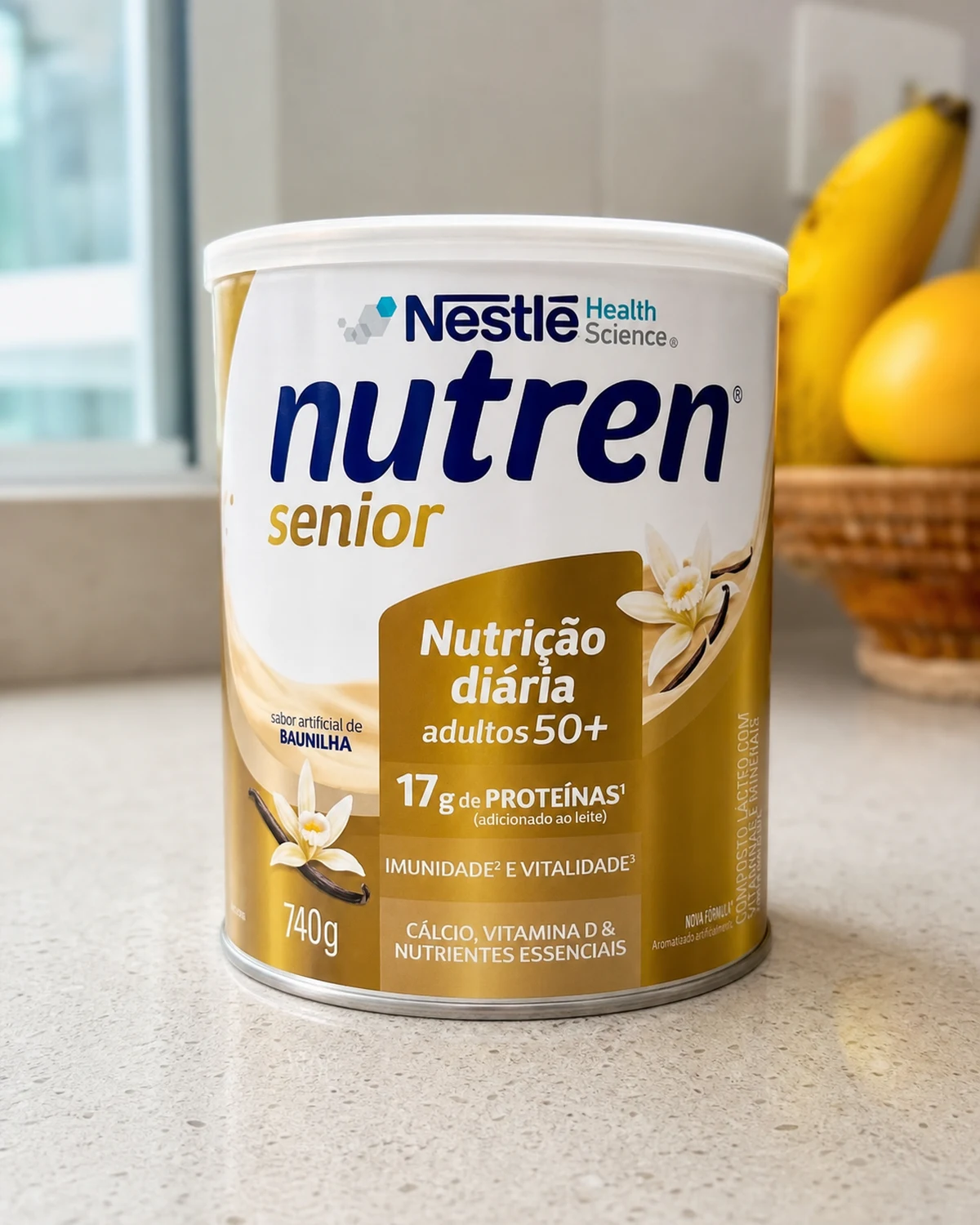 Nutren Senior sabor baunilha, lata de 740 g