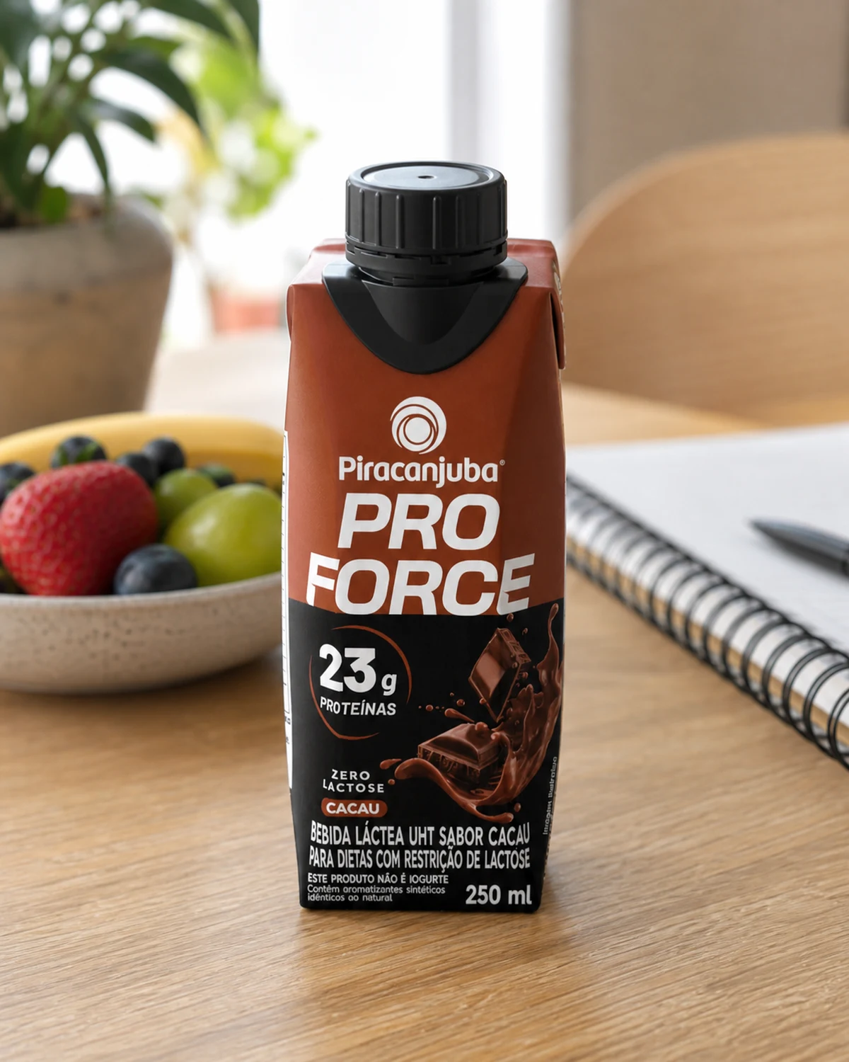 Piracanjuba ProForce bebida láctea sabor cacau com 23 g de proteínas, 250 ml