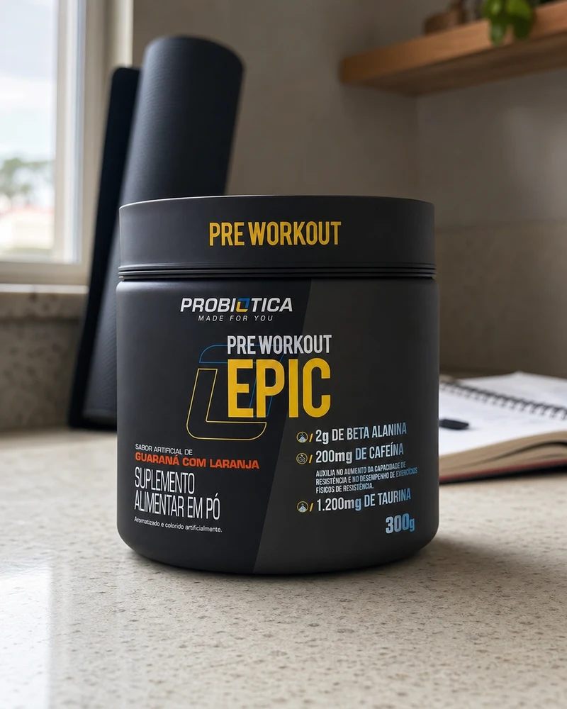 Probiótica Epic pré-treino guaraná com laranja 300 g