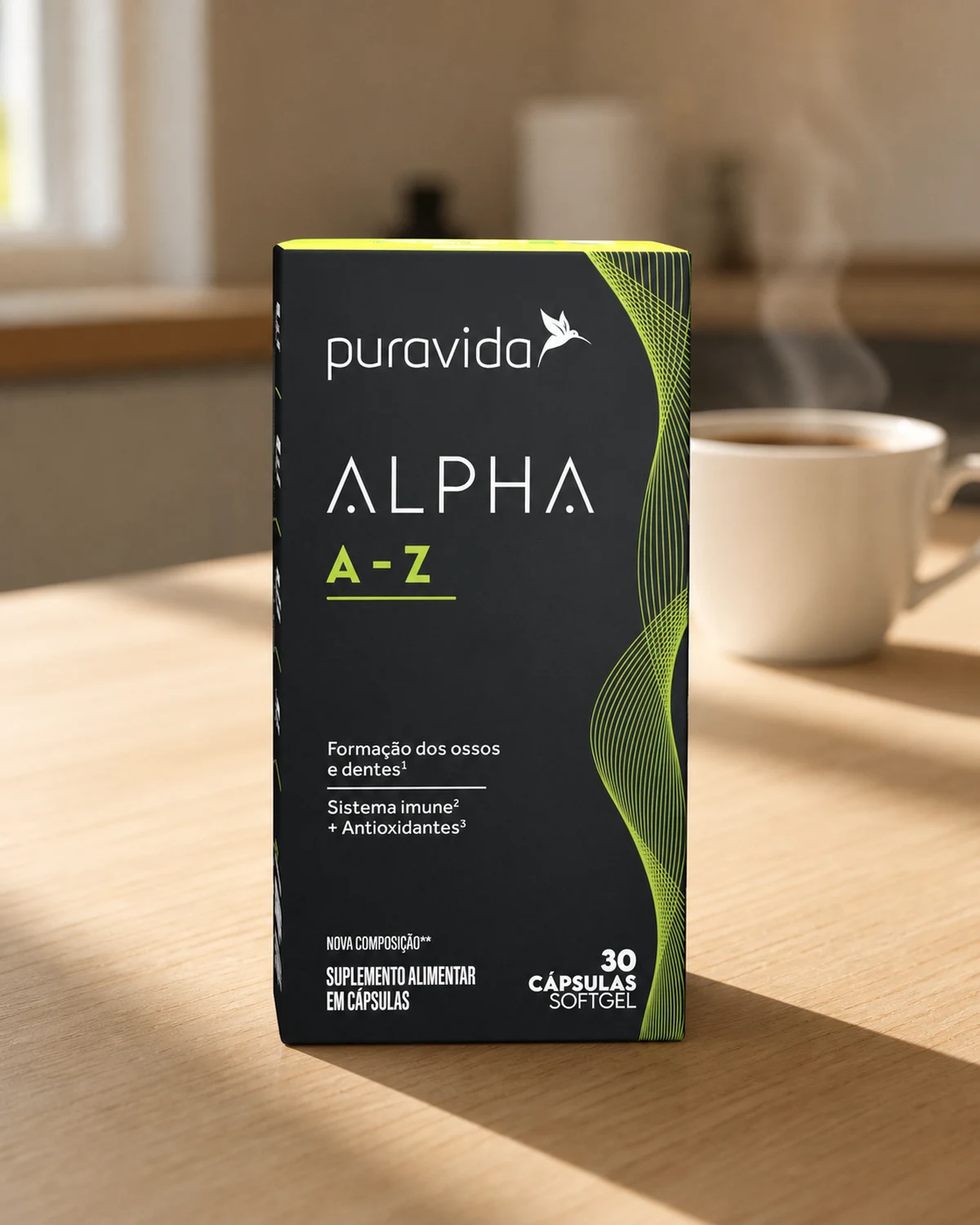 Puravida Alpha A-Z, caixa com 30 cápsulas softgel
