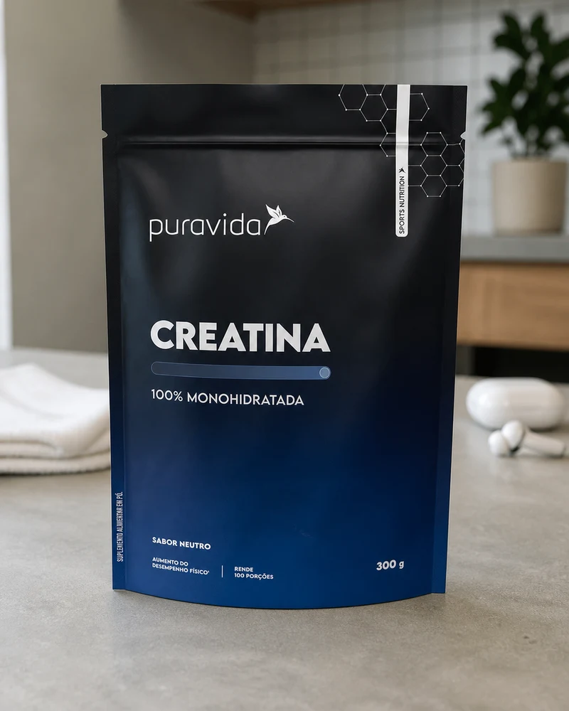 Puravida creatina monohidratada, pote de 300 g