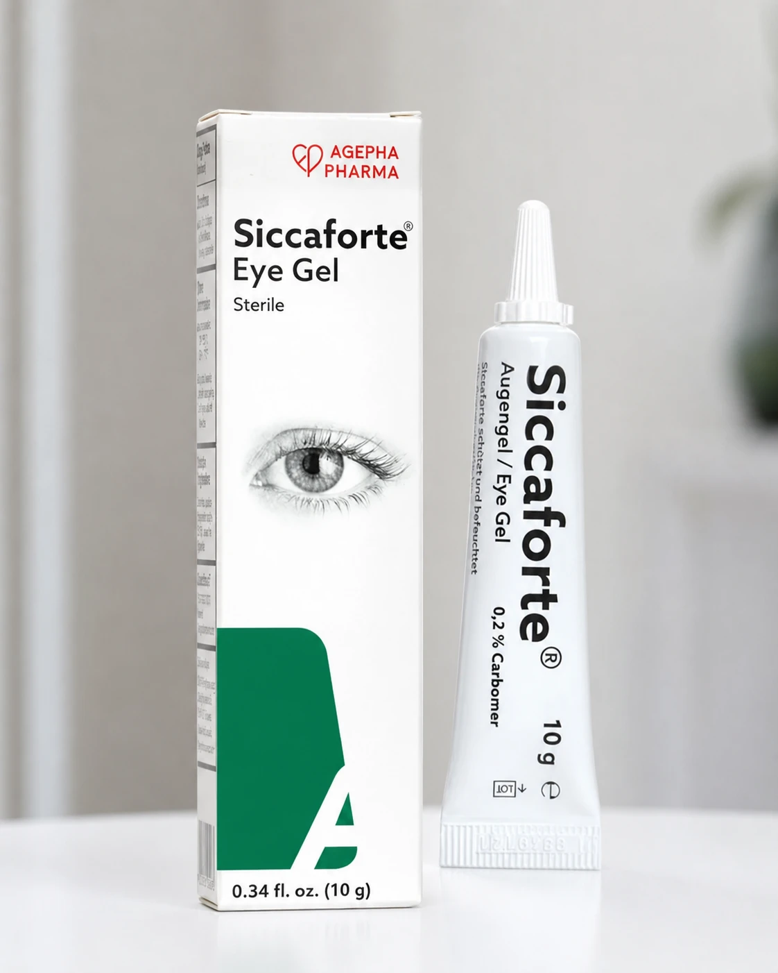 Siccaforte Eye Gel estéril com carbômero 0,2%, tubo de 10 g