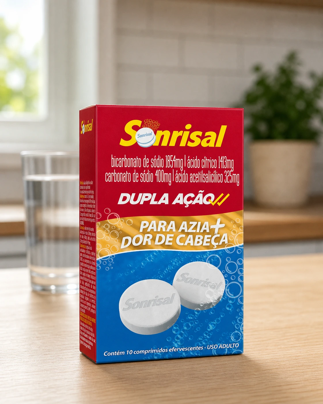 Sonrisal Dupla Ação caixa com 10 comprimidos efervescentes