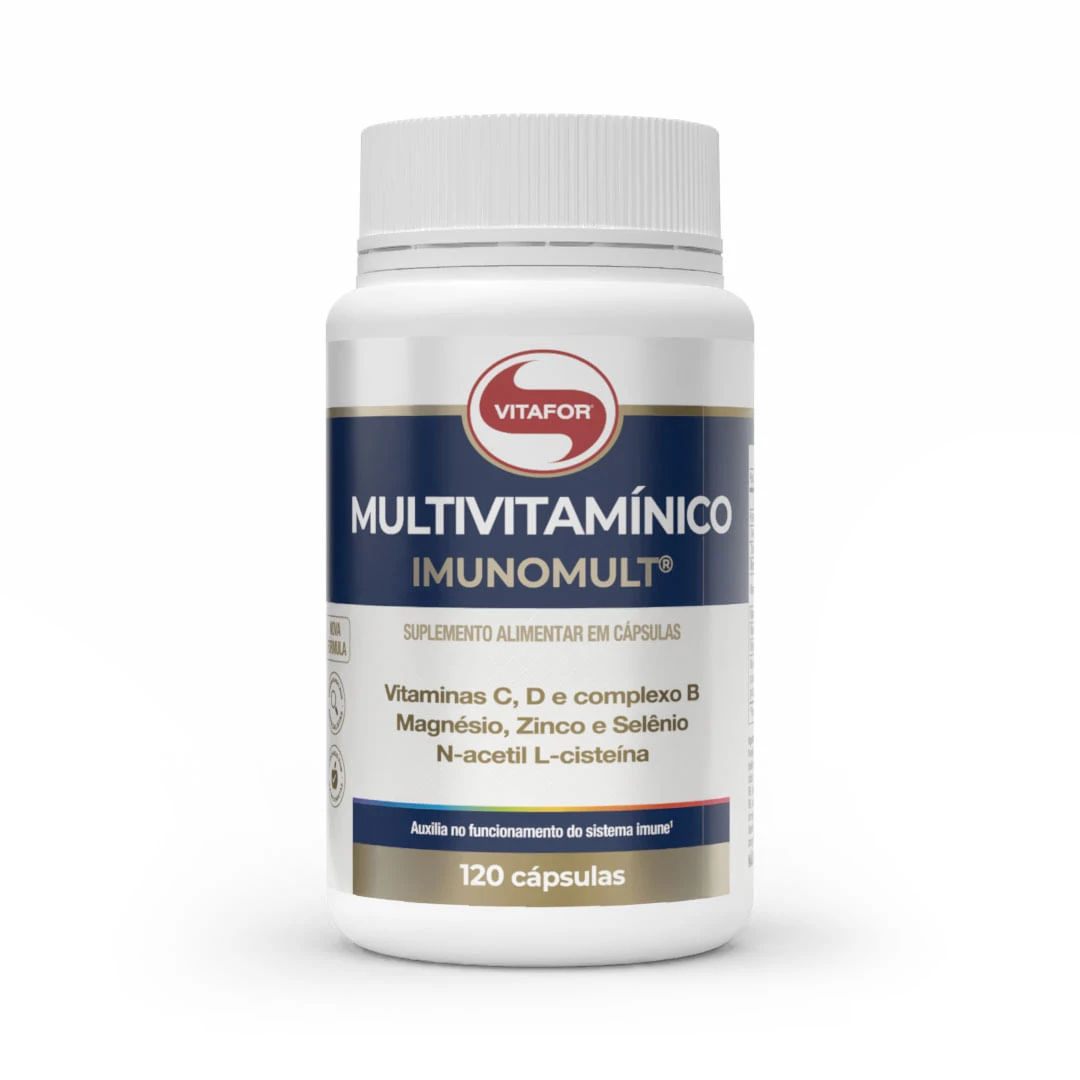 Multivitamínico Imunomult Vitafor, frasco com 120 cápsulas