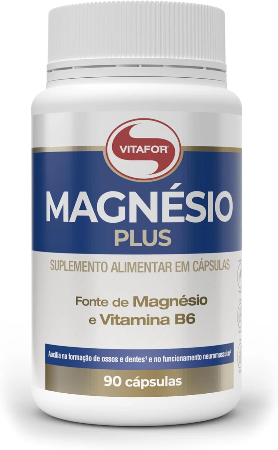 Vitafor Magnésio Plus, frasco com 90 cápsulas
