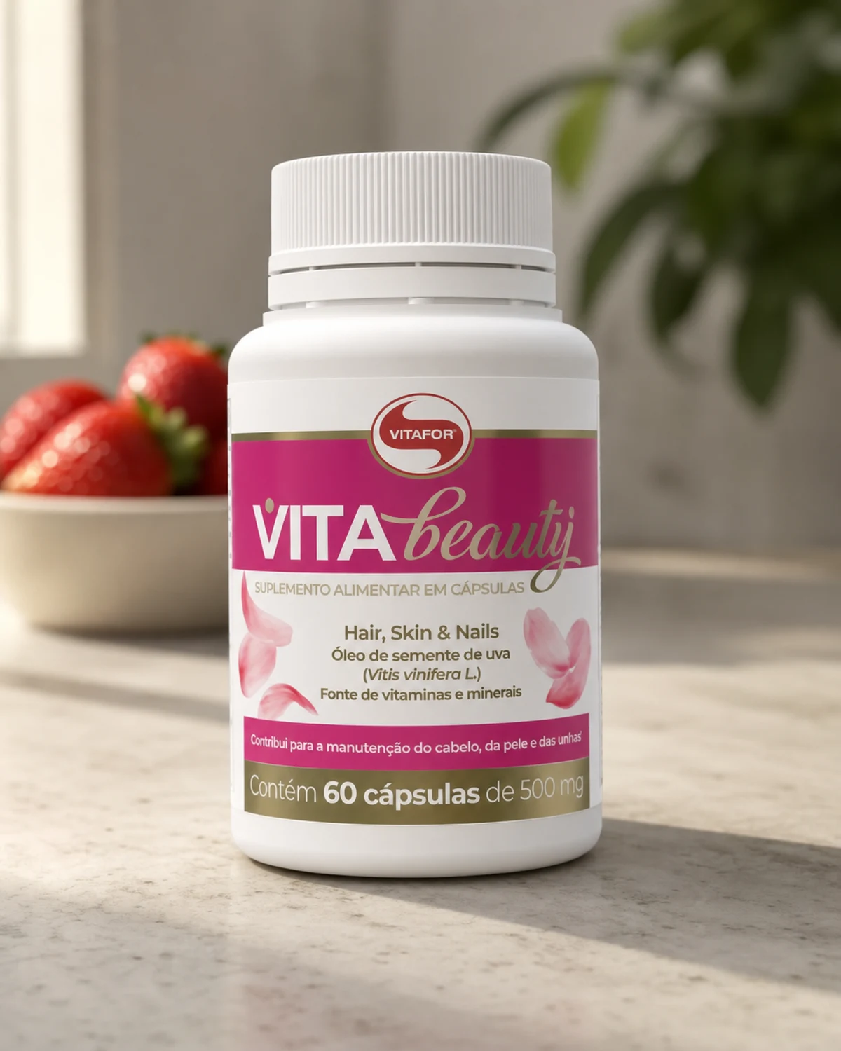 Vitafor Vita Beauty Hair, Skin & Nails, frasco com 60 cápsulas