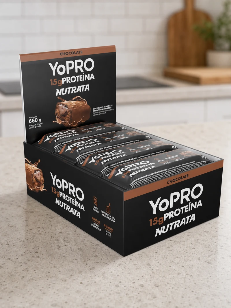 YoPRO YoPRO Barra Proteica Chocolate (Display 12 unidades de 40g)