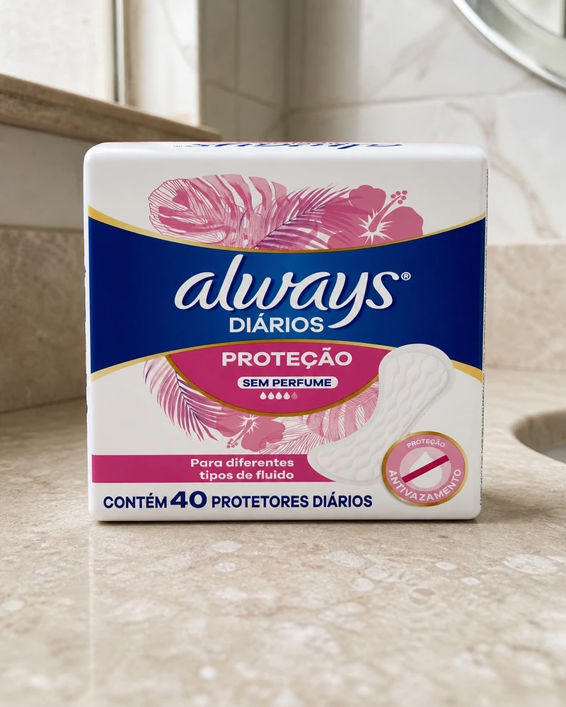 Always Protetor Diário Sem Perfume 40 unidades