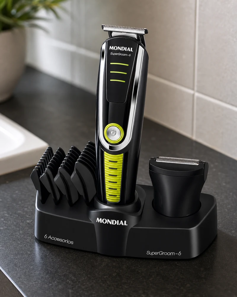 Mondial Aparador de Pelos Mondial Super Groom 06 BG-04 Bivolt Preto/Verde