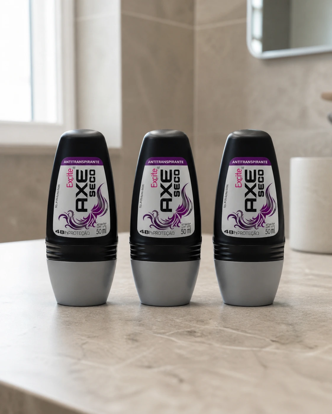 Axe Desodorante Roll-On Excite (kit 3 unidades 50ml)