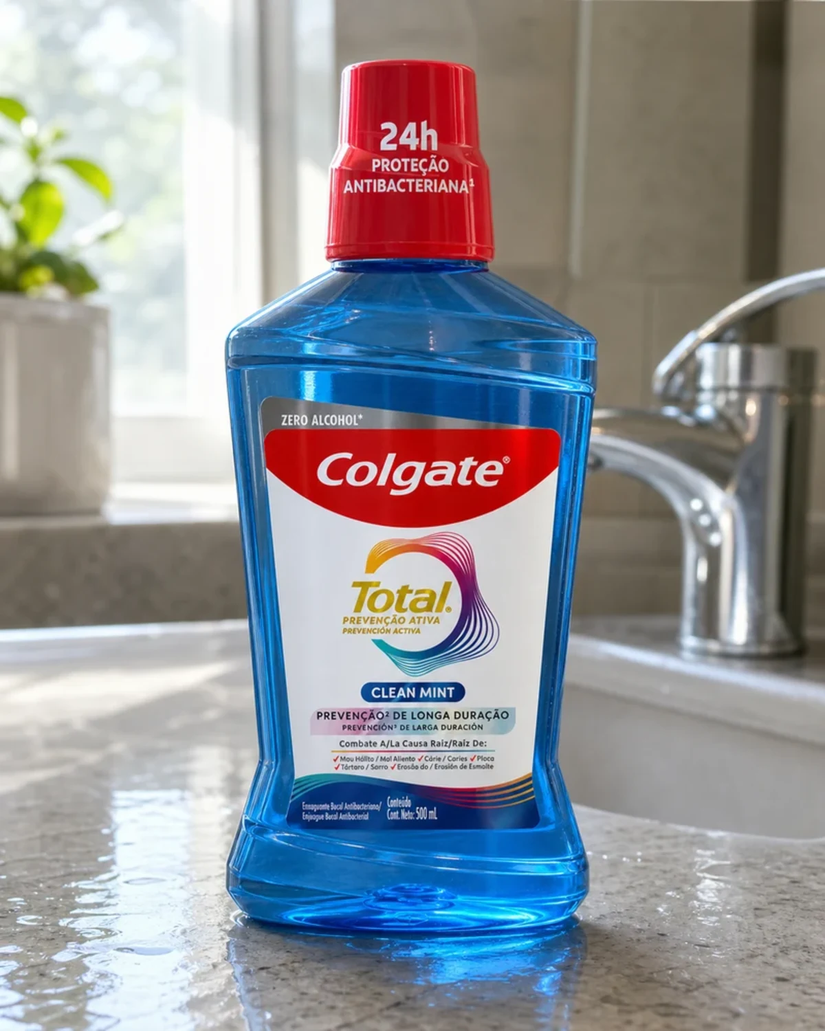 Enxaguante bucal Colgate Total Clean Mint Zero Álcool 500 ml