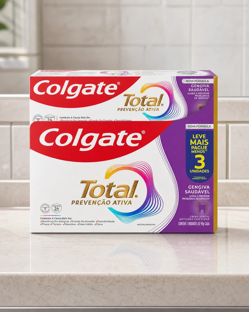 Colgate Colgate Creme Dental Total Gengiva Reforçada 90g (3 unidades)