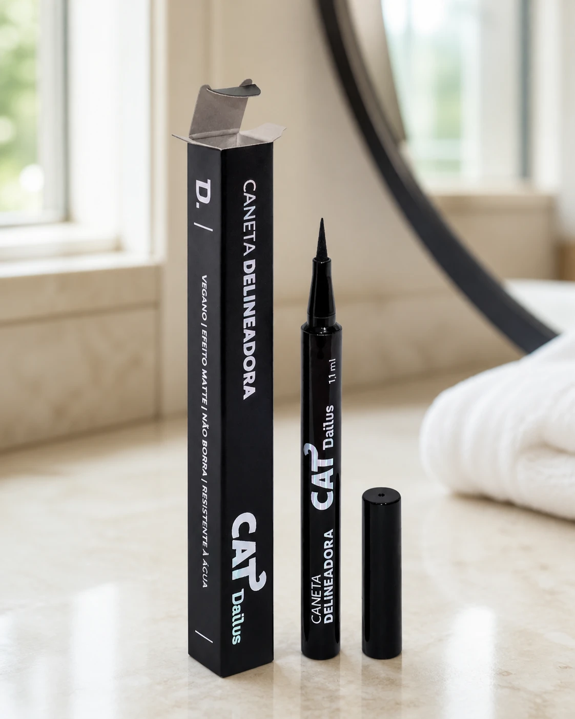 Dailus Caneta Delineadora Cat Preta 1,1 ml