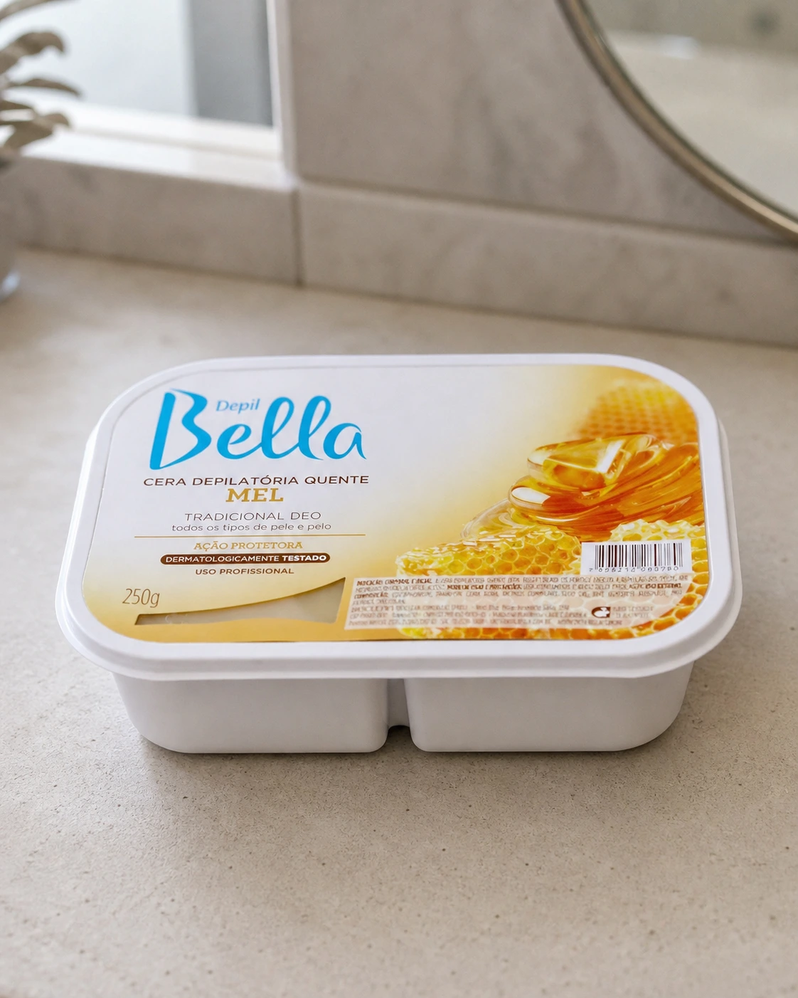 Depil Bella cera depilatória de mel, embalagem de 250 g