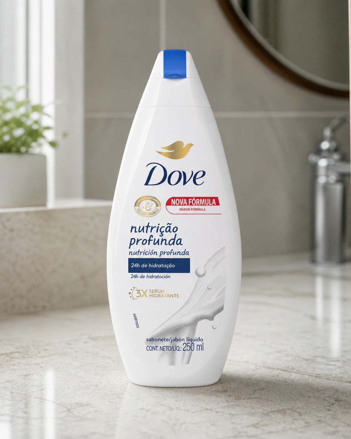 Dove Sabonete Líquido Corporal Nutrição Profunda 250ml