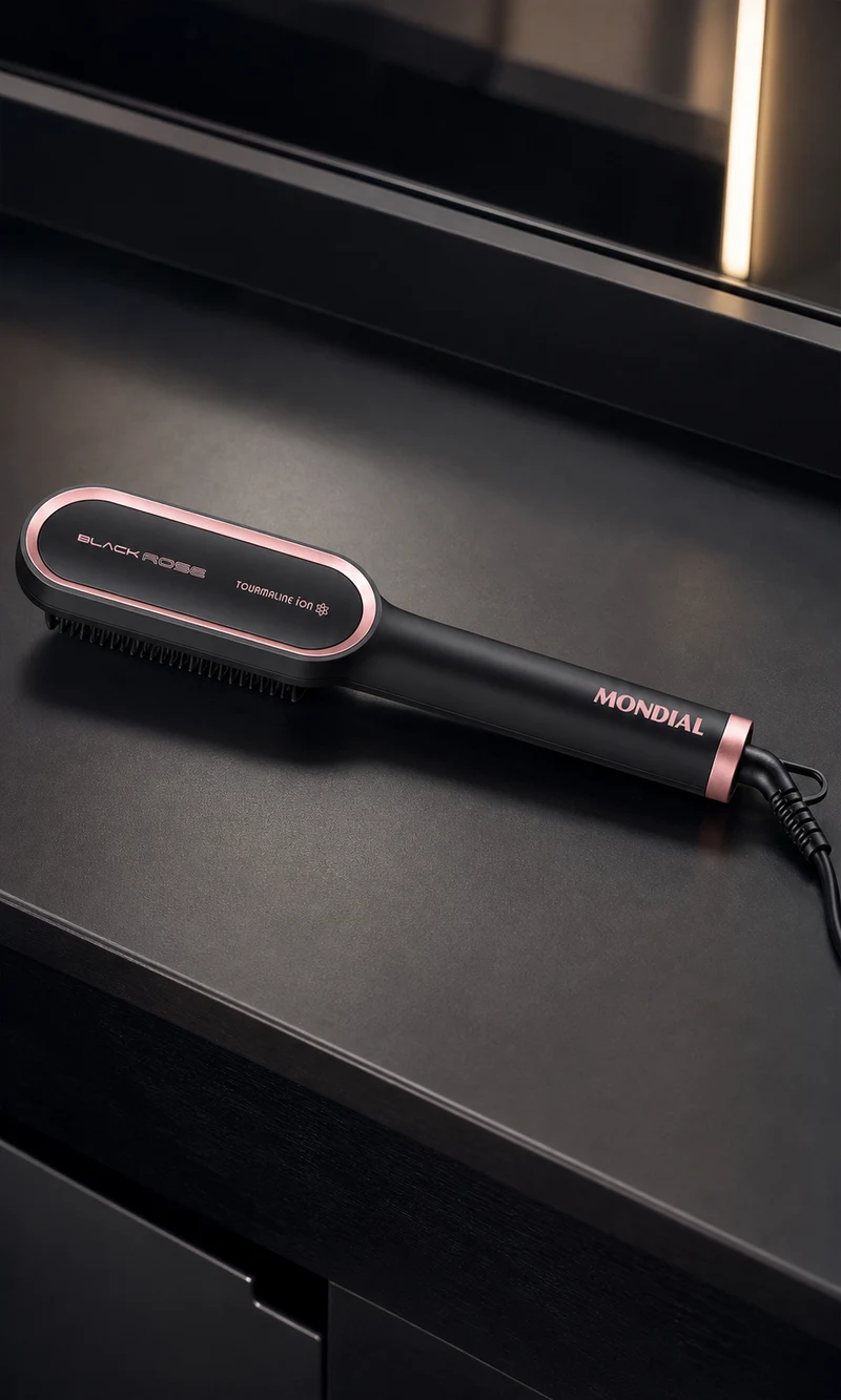 Mondial Escova Alisadora Mondial Black Rose EA-07 Bivolt
