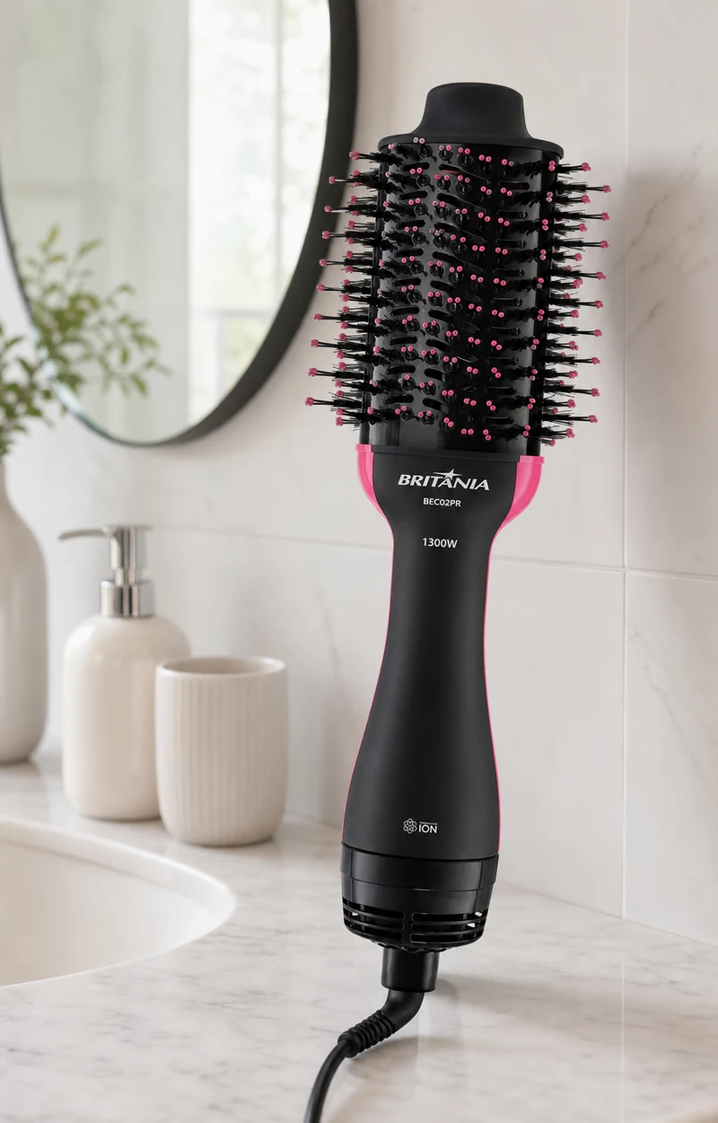 Britânia Escova Secadora Britânia BEC02PR 4 em 1 1300W Bivolt