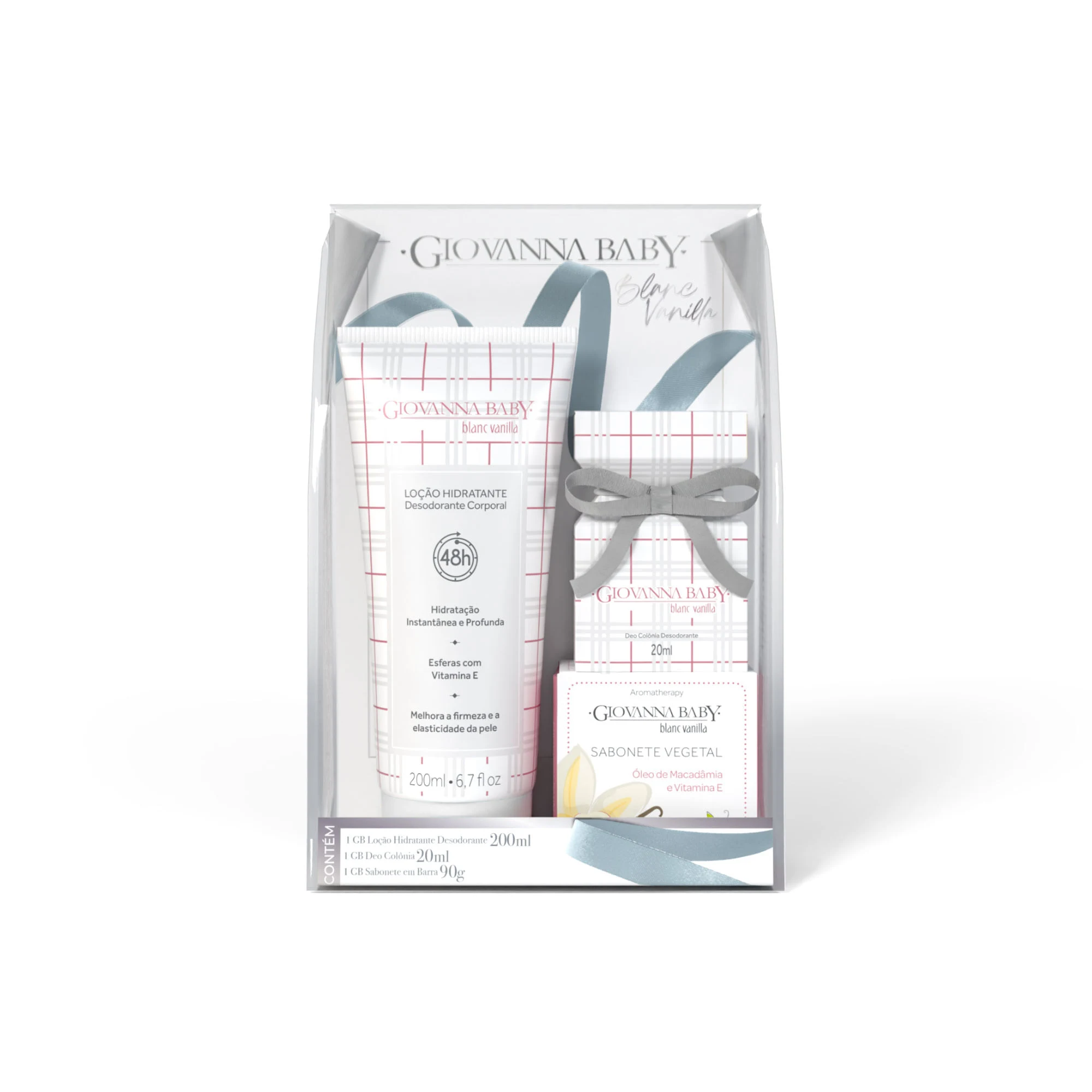 Giovanna Baby Kit Blanc Vanilla colônia, hidratante e sabonete