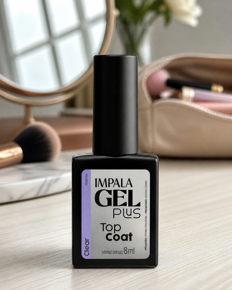 Impala Gel Plus Top Coat Clear, frasco de 8 ml