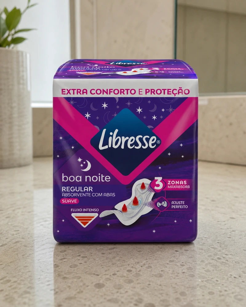 Libresse Absorvente com Abas Noturno Boa Noite 8 unidades