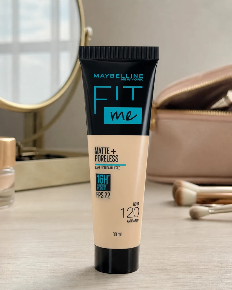Maybelline NY Fit Me Matte Base Líquida FPS22 Cor 120, 30ml
