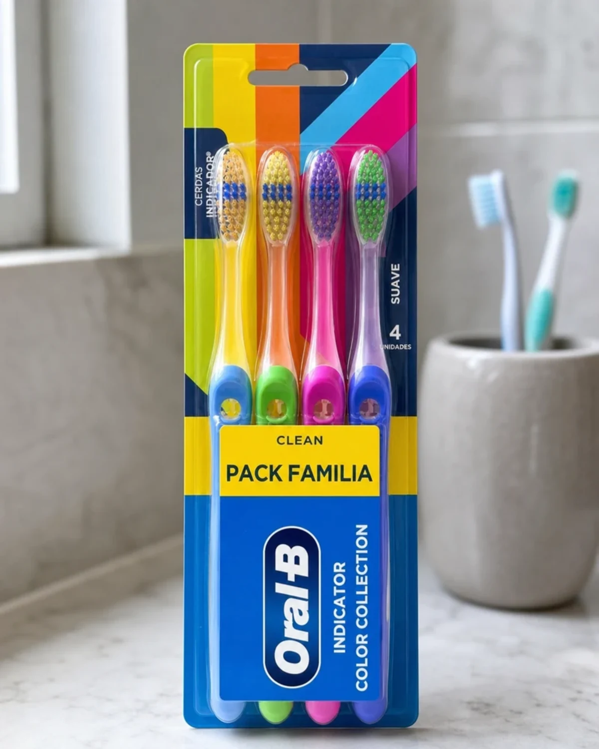 Oral-B Indicator Color Collection escovas de dentes suaves com 4 unidades