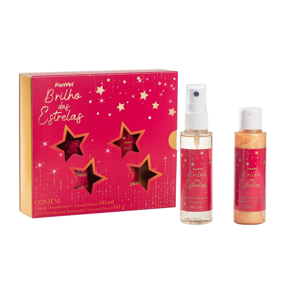 Panvel Kit Presente Brilho das Estrelas spray corporal e gel iluminador