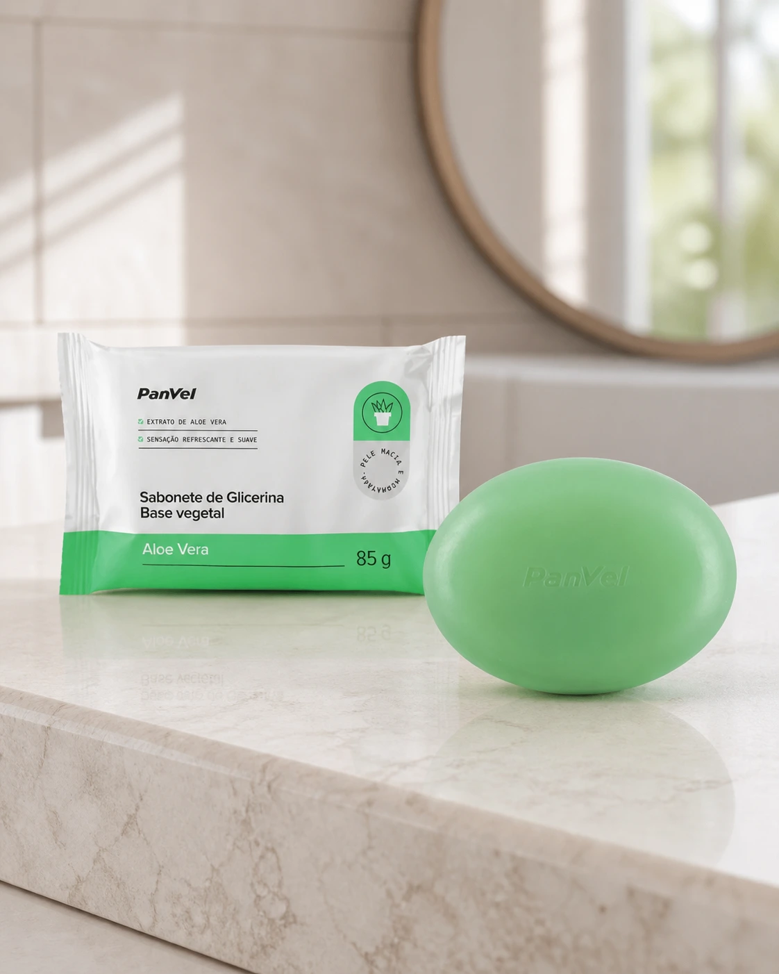 Panvel Sabonete em Barra Glicerinado Aloe Vera 85g