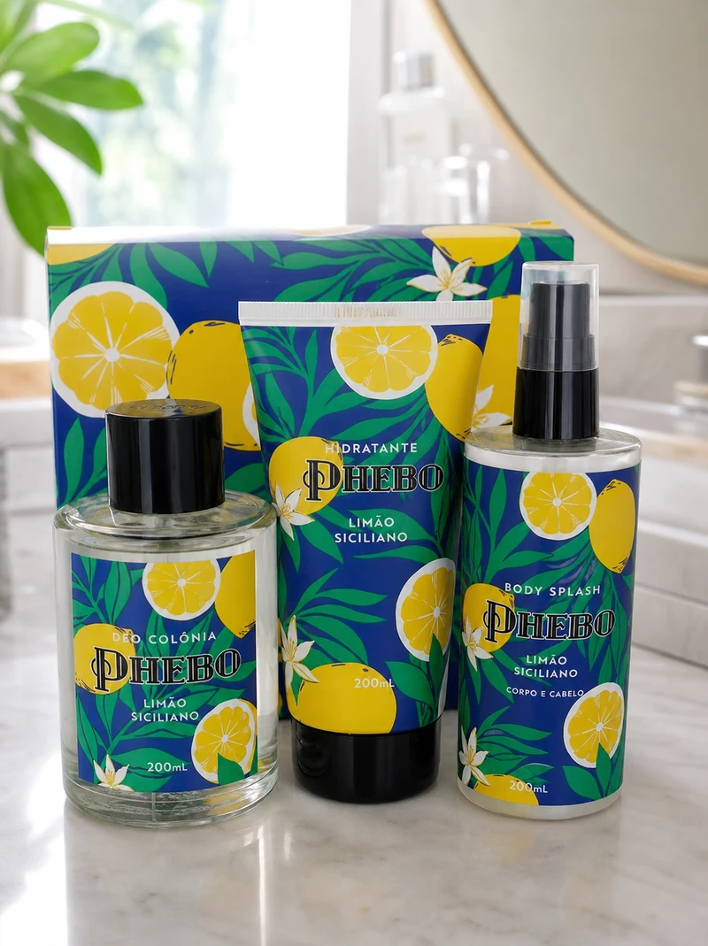 Phebo Phebo Kit Limão Siciliano Colônia + Hidratante + Body Splash