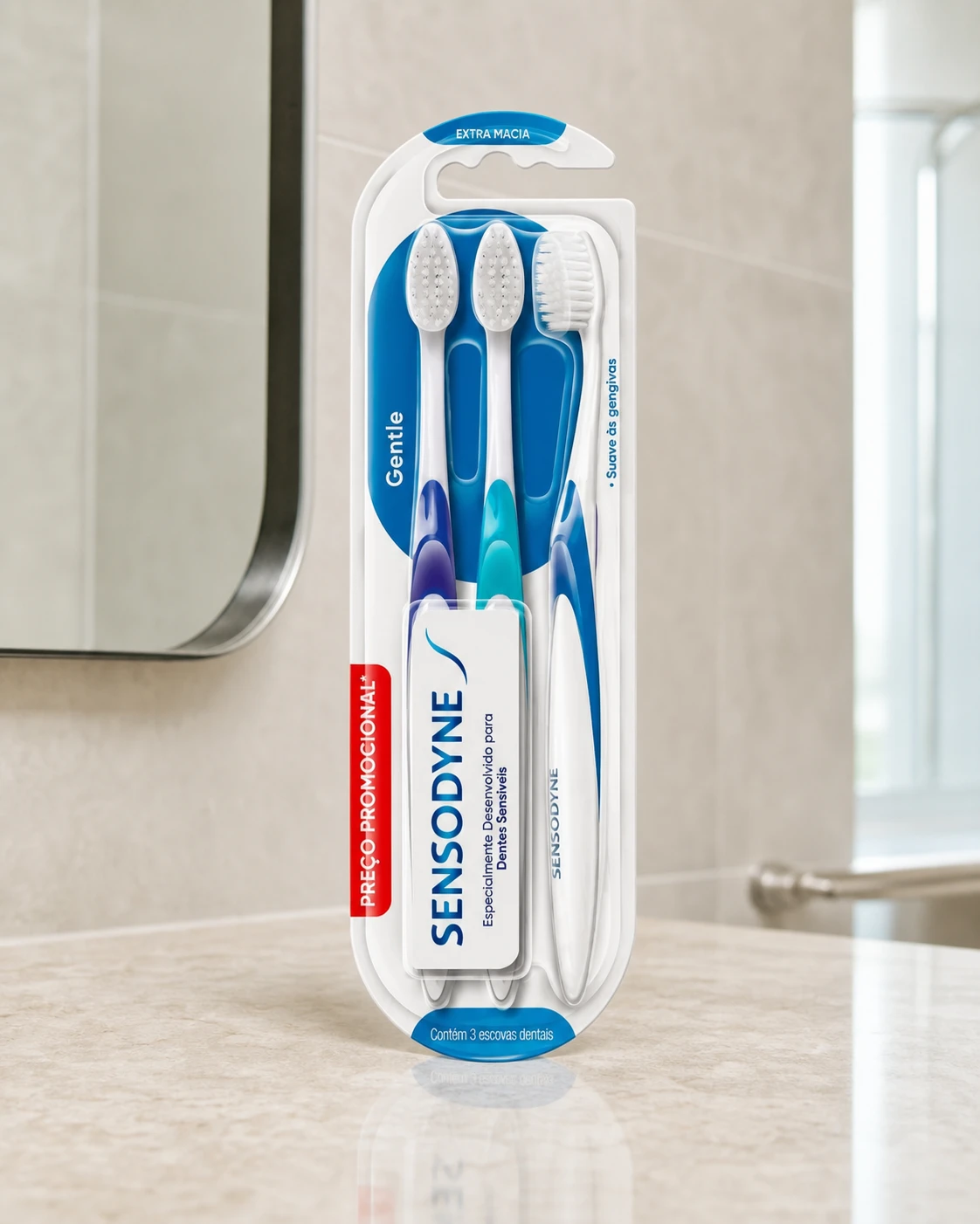 Sensodyne Kit Escovas Dentais Extra Macia Gentle (3 unidades)