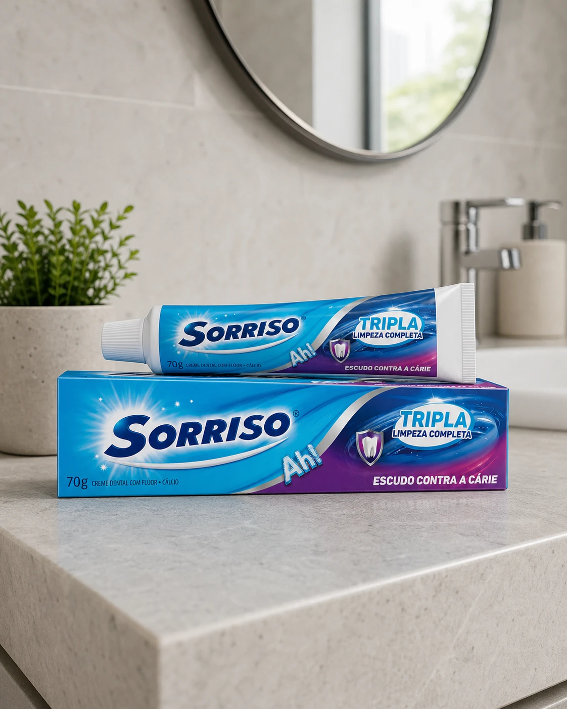 Sorriso Creme Dental Tripla Limpeza Completa 70g