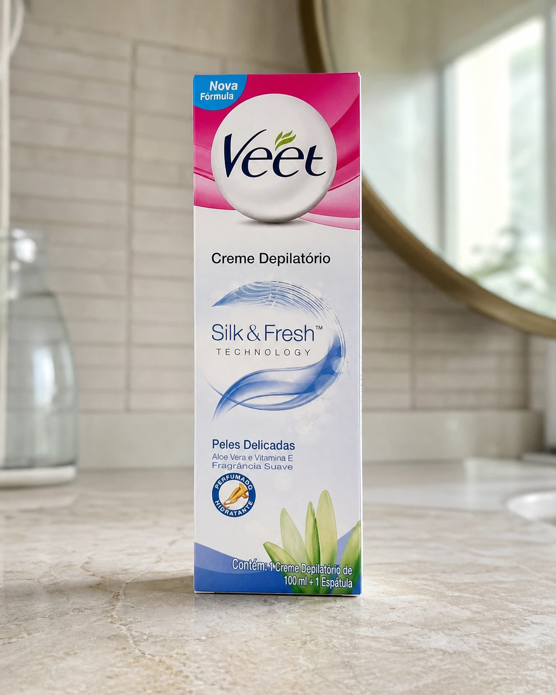 Veet creme depilatório corporal para peles delicadas 100 ml