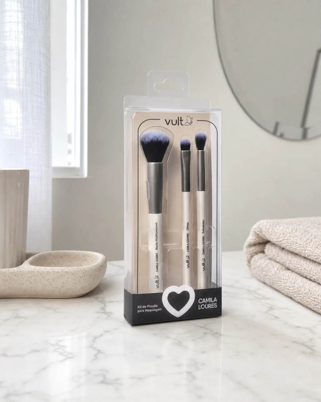 Vult Kit de Pincéis Camila Loures com 3 peças